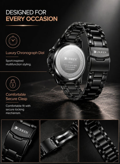 Men's Watch Business Steel Belt Quartz Watch