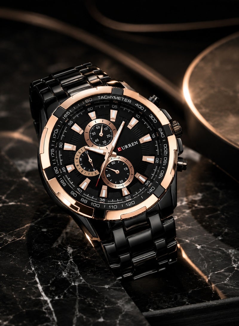 Men's Watch Business Steel Belt Quartz Watch